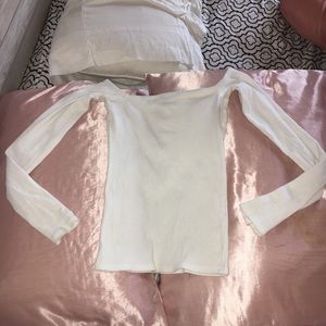 Hollister white off the shoulder long sleeve